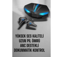 Bluetooth Kulaklığı Led Işıklı Kablosuz ANC Özelliği