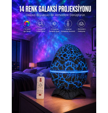 Yumurta Şeklinde Su Dalgalı Bluetooth Speaker Lamba Renkli Şarjlı Yeni Nesil