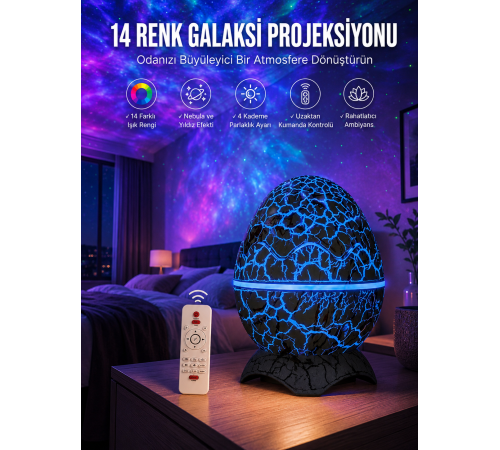 Yumurta Şeklinde Su Dalgalı Bluetooth Speaker Lamba Renkli Şarjlı Yeni Nesil