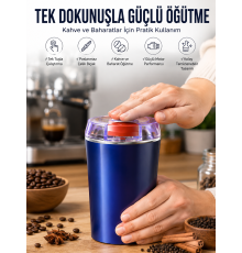 Taşınabilir Kahve & Baharat Öğütücü, Kolay Temizlenebilir ve Uzun Ömürlü Paslanmaz Çelik