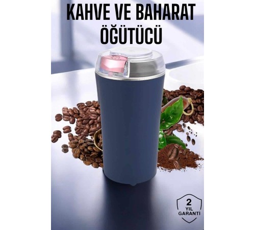Taşınabilir Kahve & Baharat Öğütücü, Kolay Temizlenebilir ve Uzun Ömürlü Paslanmaz Çelik