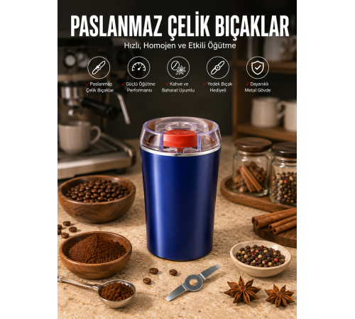 Otomatik Kahve ve Baharat Öğütücü Kolay Ve Taşınabilir
