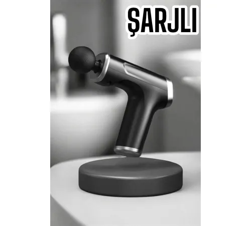 4 Başlıklı Darbeli Şarjlı Masaj Aleti Tabancası Kablosuz