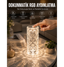 Dokunmatik Kristal Gece Lambası Hediyelik