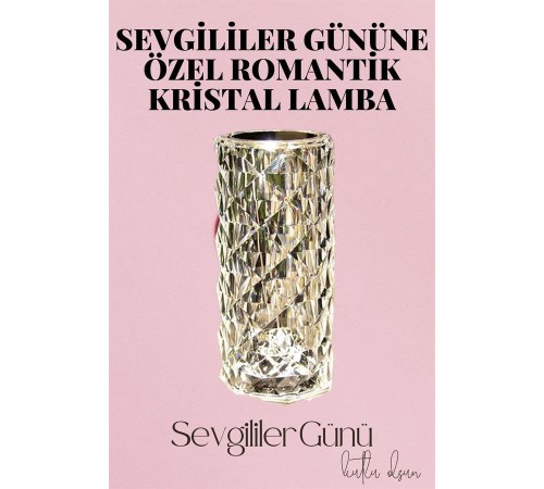Sevgililer Gününe Özel Romantik Kristal Gece Lambası Sevgiliye Hediye