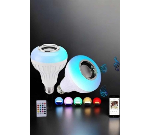 Kablosuz Bluetooth Hoparlör Led Lamba