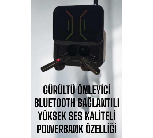 Powerbankli Bluetooth Kulaklık Yüksek Ses Kaliteli Kablosuz