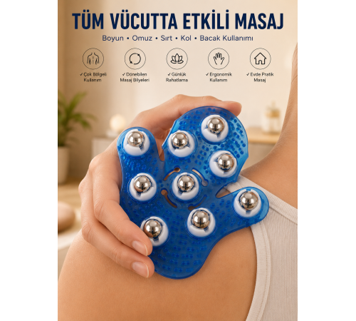 9 BİLYELİ MASAJ ELDİVENİ