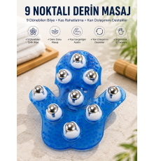9 Bilyeli El Şeklinde Omuz Bacak Masaj Aleti Masaj Eldiveni Giyilebilir Plastik Vücut Sıkılaştırıcı