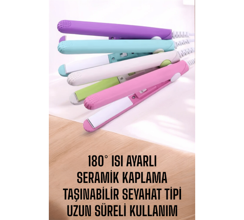 180°C Isı ve Uzun Süre Kalıcı Düzlük Sağlayan Mini Saç Düzleştirici