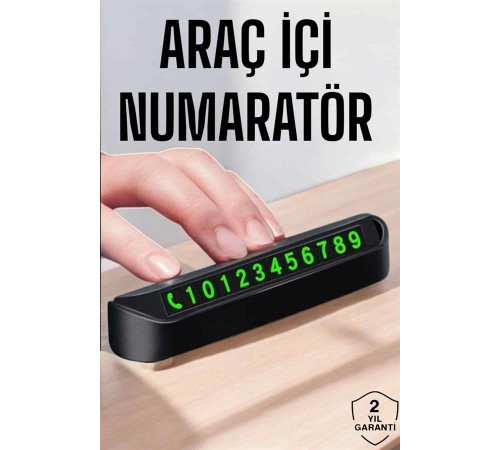 Numaralık Araç İçi Araba Araç Park Numaratör Telefon Numarası Yazma