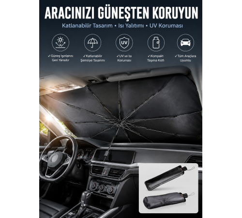 Tüm Araçlar İçin Şemsiye Güneşlik Ön Cama Uygun Özel Kaplama