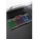 Led Işıklı Klavye Usb Girişli RGB Işıklı Q Klavye Mouse Hediyeli