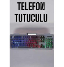 Q Klavye RGB Işıklı Klavye Ve Mouse Seti Kablolu Mouse Hediyeliş