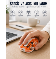 Kablosuz Mouse Fare 5.0 Bluetooth Bağlantılı USB Girişli Yeni Nesil