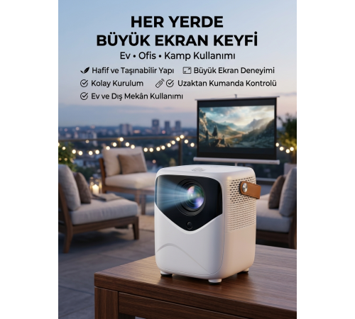 Projeksiyon Cihazı Film Dizi Oyun Wifi Destekli