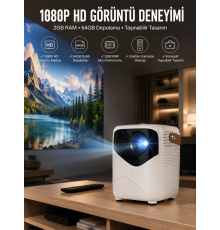 Taşınabilir Android Projeksiyon Wifi Destekli 4K Multimedia Tabanlı Ev Ve Ofis Tipi