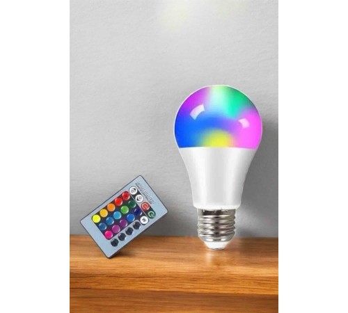 Led Ampul Enerji Dostu RGB Işıklı 100W Led Işık