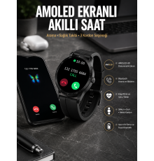 Akıllı Saat Amoled Ekran 3 Kordonlu NFC Ve GPS Uyumlu