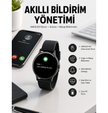 Akıllı Saat Çok Fonksiyonlu Sesli Görüşme NFC Uyumlu Amoled Ekran Yeni Nesil