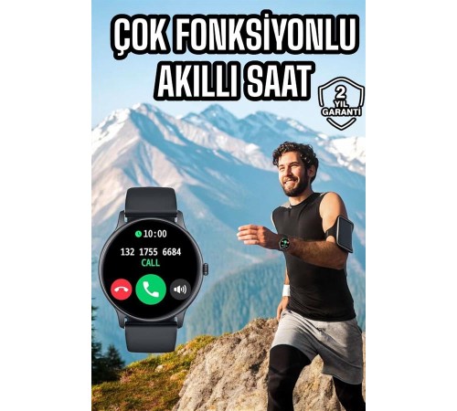 Akıllı Saat Çok Fonksiyonlu Sesli Görüşme NFC Uyumlu Amoled Ekran