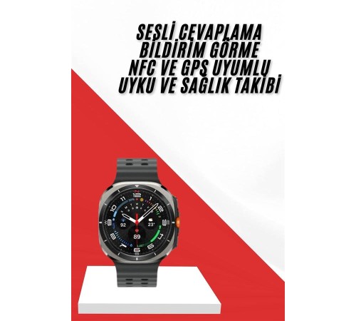 Akıllı Saat Müzik Dinleme Nabız Ölçer NFC ve GPS Uyumlu Sesli Asistan