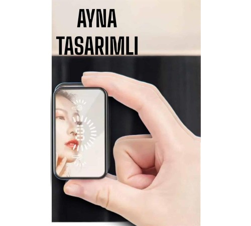 Aynalı Bluetooth Kulaklık Telefon Standlı Dijital Göstergeli