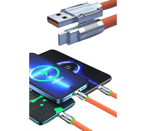 Android ve İOS Uyumlu 180 Derece Type-c Şarj Kablosu