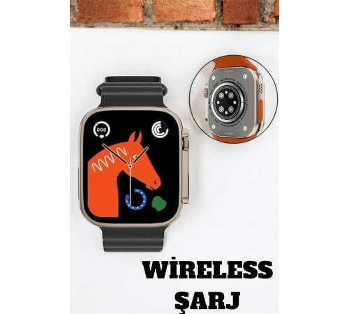 Uyku ve Nabız Takipli, Wireless Şarjlı Akıllı Saat Android ve iOS Uyumlu