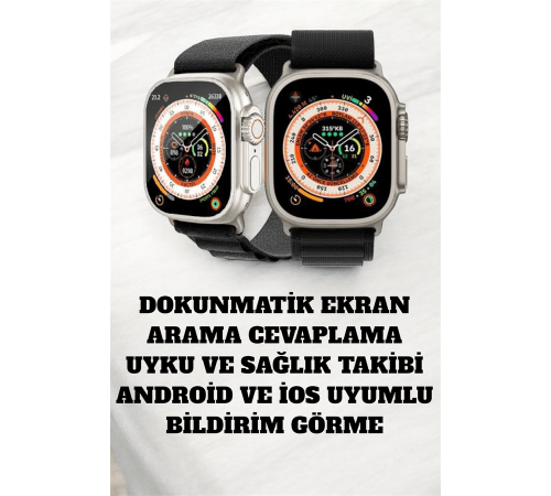 49MM Ekranlı, Kan Basıncı ve Adımsayar Özellikli Bluetooth Akıllı Saat