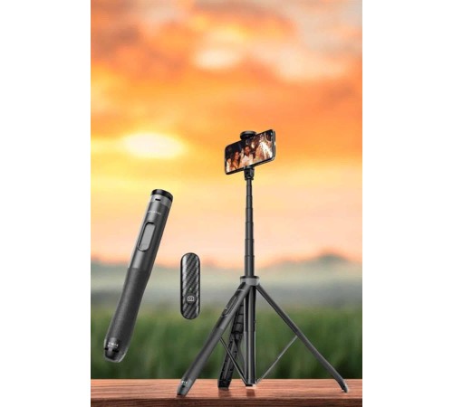 Kumandalı Tripod Telefon Tutucu Selfie Çubuğu 360 Derece Dönebilen