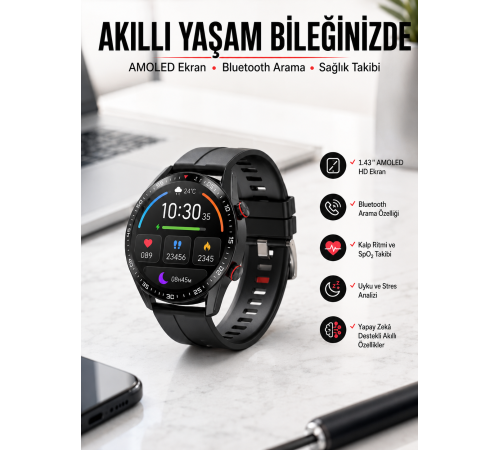 Yeni Nesil Akıllı Saat Arama Cevaplayan Uzun Pil Ömrü Müzik Dinleme