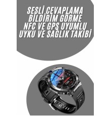 Akıllı Saat Yeni Model Sesli Asistan Bildirim Görme Bluetooth Bağlantılı Müzik Dinleme