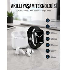 2025 Model Akıllı Saat ve Yeni Nesil Pro Bluetooth Kulaklık TWS Yüksek Ses Kaliteli
