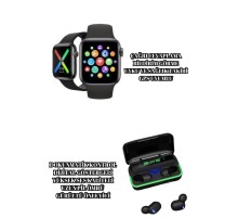 Ucuz ve Kaliteli Kulaklıklı Saat Seti Bluetooth Bağlantılı Akıllı Saat ve Kulaklık