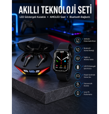 İkili Set Dev Kampanya Ucuz Kulaklık Ucuz Akıllı Saat Gürültü Önleyici Uzun Pil Ömrü