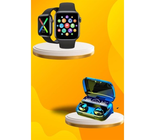 Kaliteli Akıllı Saat ve Kaliteli Bluetooth Kulaklık ANC Özelliği Uzun Pil Ömrü