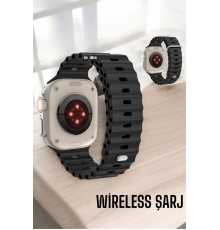 45 MM Gri Kasa Ultra Akıllı Saat Sesli Görüşme, Sağlık Takibi, Suya Dayanıklı