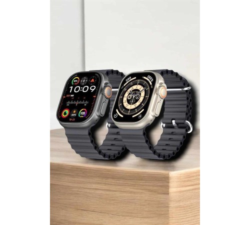 45 MM Gri Kasa Ultra Akıllı Saat Sesli Görüşme, Sağlık Takibi, Suya Dayanıklı