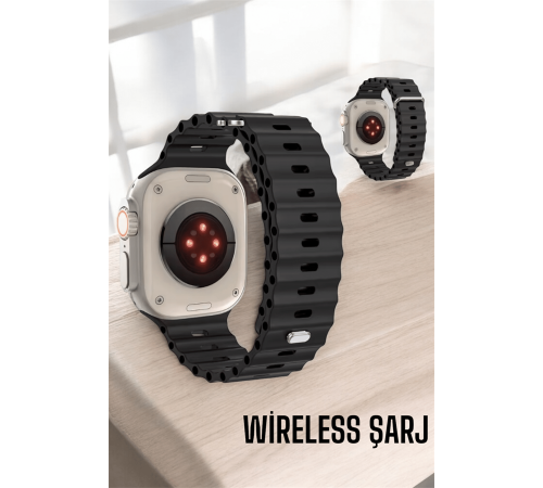 45 MM Gri Kasa Ultra Akıllı Saat Sesli Görüşme, Sağlık Takibi, Suya Dayanıklı