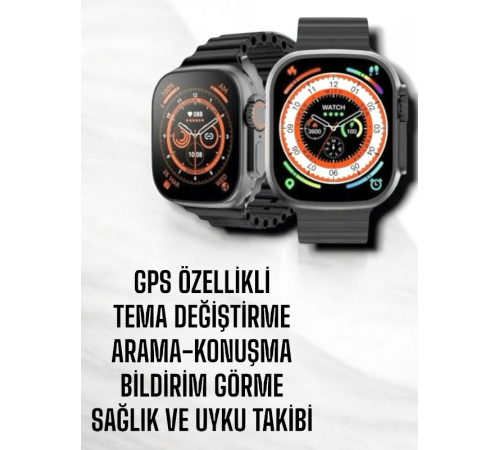 Yeni Nesil Ultra Akıllı Saat Titreşimli, Uyku & Sağlık Takibi, Çift Kordon