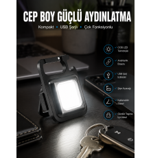 Led Işık Acil Durum Işığı Çok Fonksiyonlu Mıknatıs Özelliği