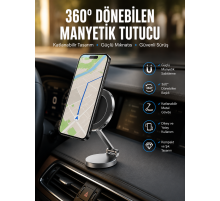 Yeni Nesil Araç İçi Mıknatıslı Telefon Tutacağı Tüm Telefonlara Uyumlu