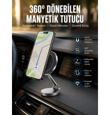 Yeni Nesil Araç İçi Mıknatıslı Telefon Tutacağı Tüm Telefonlara Uyumlu