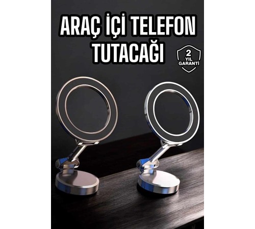 Telefon Tutucu Tüm Arabalara Uyumlu Araç İçi Katlanabilir Manyetik Tasarım