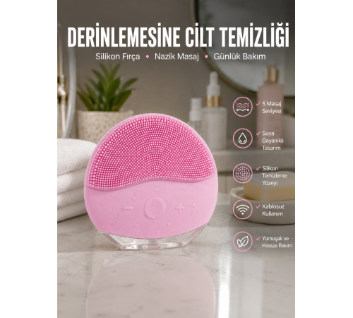 Yüz Temizleme Ve Masaj Aleti Tüm Cilt Tipleri İçin Uygun, Kan Dolaşımını Artıran Yeni Nesil