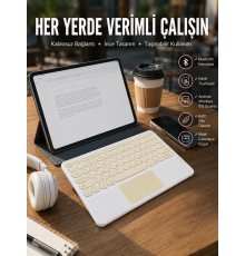 Touchpad Uyumlu Bluetooth Klavye Slim Kablosuz Wifi Q Klavye