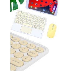 Touchpad Tüm Cihazlara Uyumlu Bluetooth Klavye Touchpad Slim Kablosuz Wifi Q Klavye
