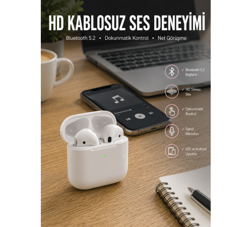 Yeni Nesil Bluetooth Kulaklık Eller Serbest Aramalar ve Yüksek Kaliteli Ses İçin İdeal Kulaklık