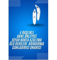 4 Başlıklı Pilli Vakumlu Siyah Nokta Temizleyici Akne Ve Sivilce Önleyici